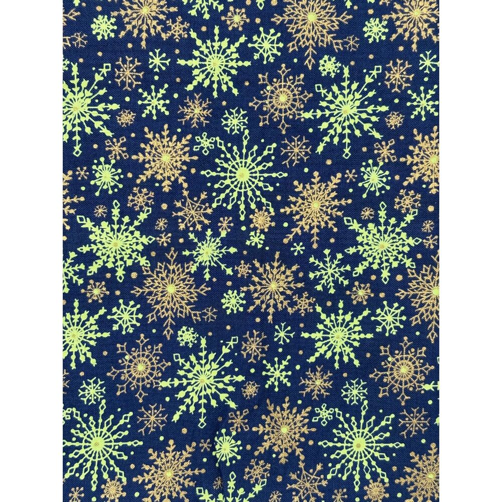 Vintage Hobby Lobby Starburst Snowflake Christmas Cotton Fabric 21"L x 42"W